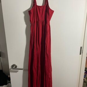 Elegant Red Maxi Dress